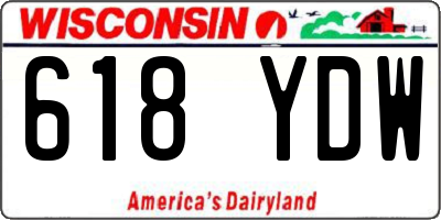 WI license plate 618YDW