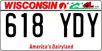 WI license plate 618YDY