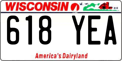 WI license plate 618YEA