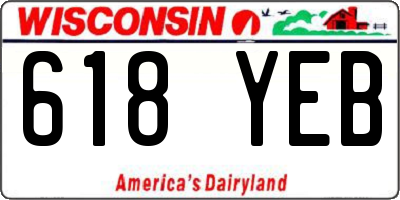 WI license plate 618YEB