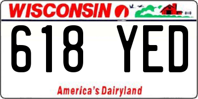 WI license plate 618YED