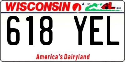 WI license plate 618YEL