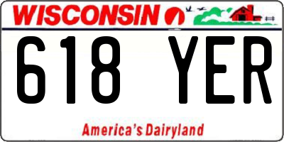 WI license plate 618YER