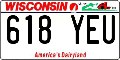 WI license plate 618YEU