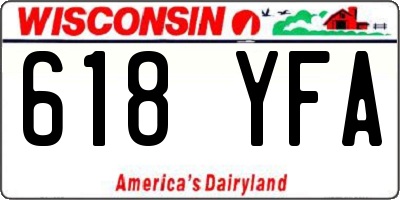 WI license plate 618YFA