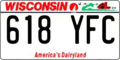 WI license plate 618YFC