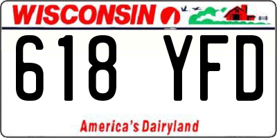 WI license plate 618YFD
