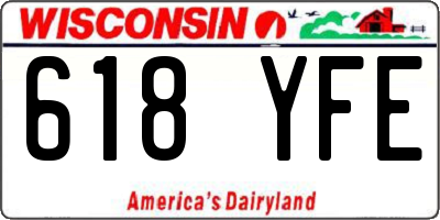 WI license plate 618YFE