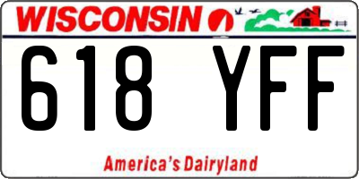 WI license plate 618YFF
