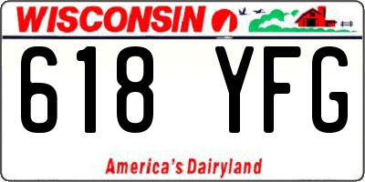 WI license plate 618YFG