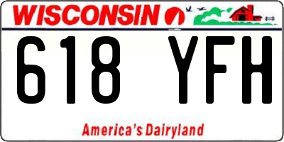 WI license plate 618YFH