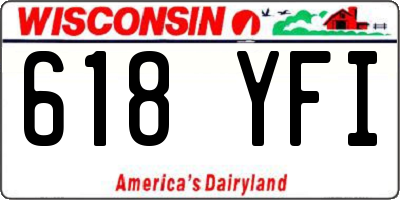 WI license plate 618YFI