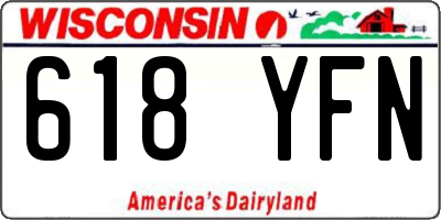 WI license plate 618YFN