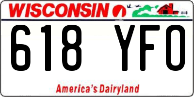 WI license plate 618YFO