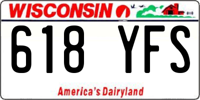 WI license plate 618YFS