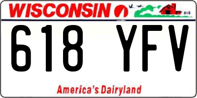 WI license plate 618YFV