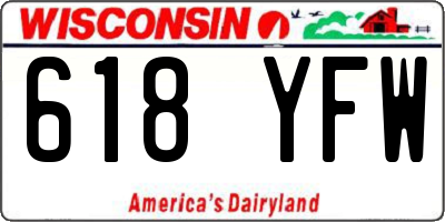 WI license plate 618YFW