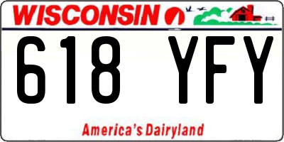 WI license plate 618YFY