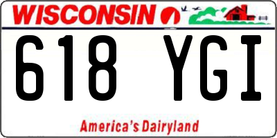 WI license plate 618YGI