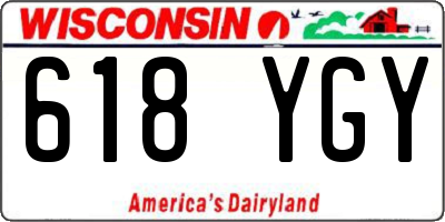 WI license plate 618YGY