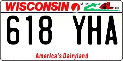 WI license plate 618YHA