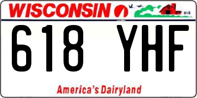 WI license plate 618YHF