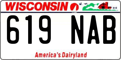 WI license plate 619NAB