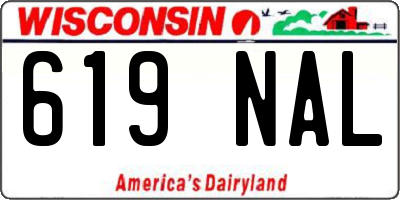 WI license plate 619NAL