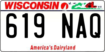 WI license plate 619NAQ