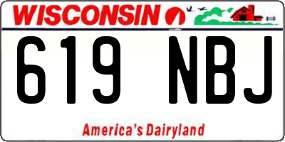 WI license plate 619NBJ