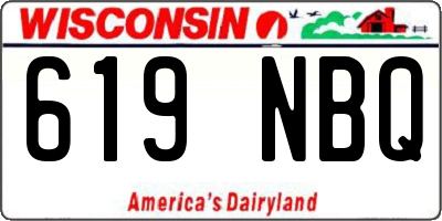 WI license plate 619NBQ