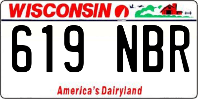 WI license plate 619NBR