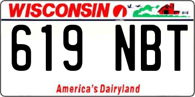 WI license plate 619NBT