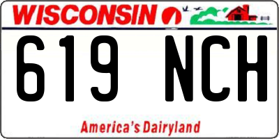 WI license plate 619NCH