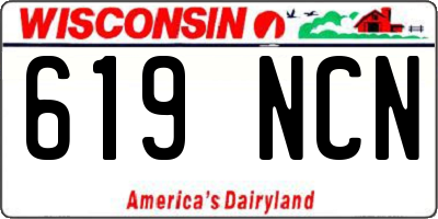 WI license plate 619NCN