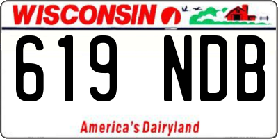 WI license plate 619NDB