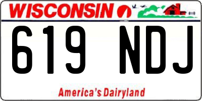 WI license plate 619NDJ