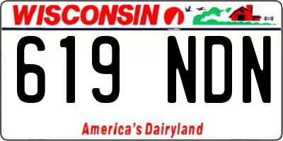 WI license plate 619NDN