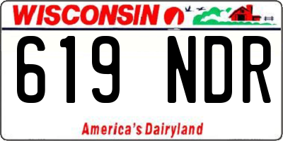 WI license plate 619NDR