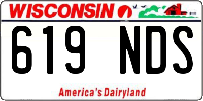 WI license plate 619NDS