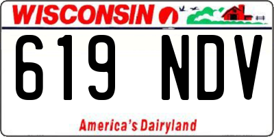 WI license plate 619NDV