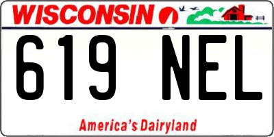 WI license plate 619NEL
