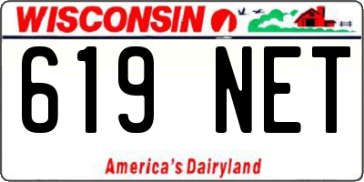 WI license plate 619NET