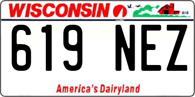 WI license plate 619NEZ