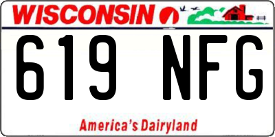 WI license plate 619NFG