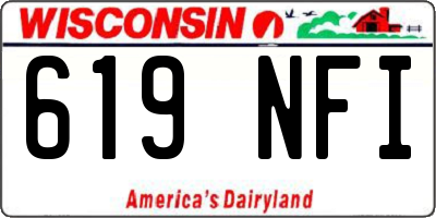 WI license plate 619NFI