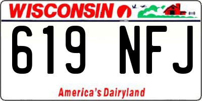 WI license plate 619NFJ