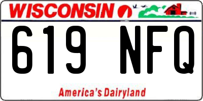 WI license plate 619NFQ