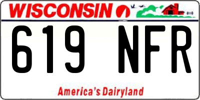 WI license plate 619NFR