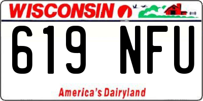 WI license plate 619NFU